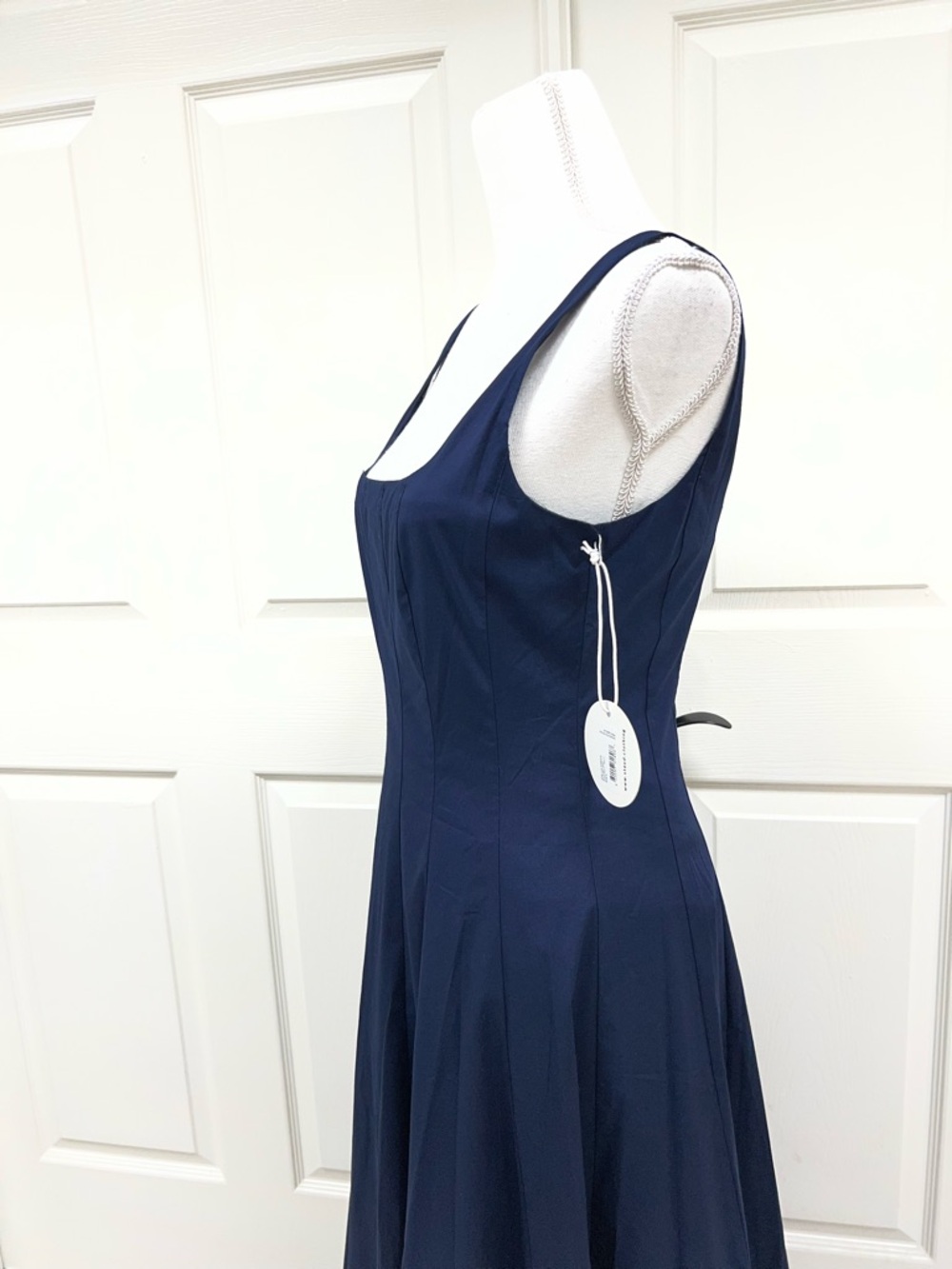 STAUD Wells Midi Dress in Navy Size 6 in Navy NWT - Picture 10 of 15